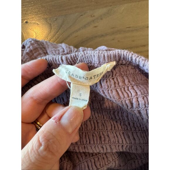 Grade & Gather Light Purple Tie Front Jumpsuit Small - Picture 6 of 7